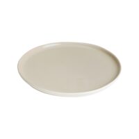 Assiette plate en grès de table beige 28 cm - Lot de 6--Beige-Sibo Homeconcept