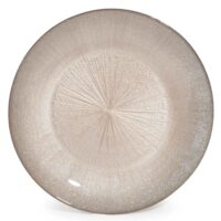 Assiette plate en verre beige doré-Maisons du Monde