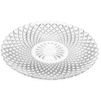 Assiette transparente verre à motifs harlequin 25x25x2cm-Verre-Transparent-Wadiga