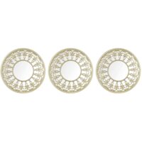 Assortiment de 3 miroirs décoratifs--Beige-United Labels