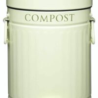 Bac à Compost à Pédale Acier Blanc 3L--Blanc-KitchenCraft