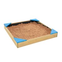 Bac à sable avec couverture de protection en bois marron fsc®-Bois-Marron-TP Toys