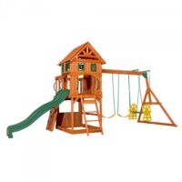 Backyard Discovery Aire de jeux pour enfants en bois Atlantis-Bois-Orange-Backyard Discovery