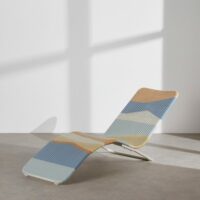 Bain de soleil en acier et résine multicolore-Résine-Beige-Maisons du Monde