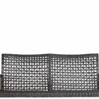 Balançoire de jardin en rotin 2 personnes en bois massif 131X68X54cm-Bois-Marron-Giantex