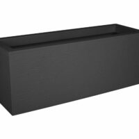 Balconnière rectangulaire 59x20x23 cm en polypropylène anthracite-Polypropylène-Gris-Eda