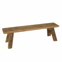 Banc 140x30cm bois pin recyclé-Bois de Pin-Marron-MACABANE