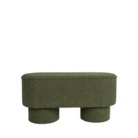 Banc arrondi en tissu bouclette l93cm - vert kaki-Tissu-Vert-Drawer