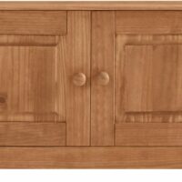 Banc avec 2 portes en pin ciré-Bois de Pin-Marron-Loft24