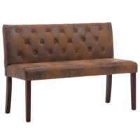 Banc banquette 120 cm cuir marron 120 x 52 x 84.5 cm--Marron-Helloshop26