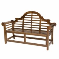 Banc de jardin en teck huilé-Teck-Marron-MACABANE