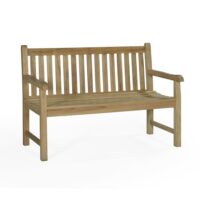 Banc de jardin en teck massif L130-Teck-Marron-TECK Attitude