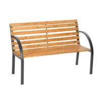 Banc de jardin marron--Marron-Tectake