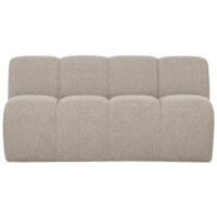 Banc de salle a manger avec dossier en bouclé l164 beige--Beige-WOOOD