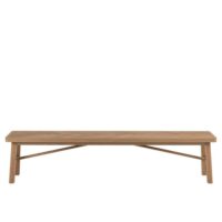 Banc de salle à manger en chêne de style scandinave l200-Chêne-Marron-Hellin