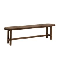 Banc en bois de sapin marron 160x45cm-Bois de Pin-Marron-Decowood