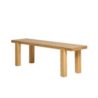 Banc en bois marron clair 140 cm-Bois-Marron-Hannun