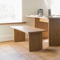 Banc en bois style scandinave-Bois-Marron-Happy Garden