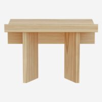 Banc en chêne - 70 cm-Chêne-Marron-Habitat