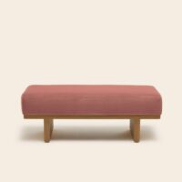 Banc en polyester rose 120xp40xh45 cm--Rose-Madura