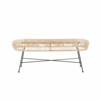 Banc en rotin et métal-Métal-Beige-BERAH GETAH