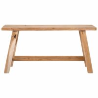 Banc en teck naturel recyclé 90 cm-Teck-Marron-Moloo