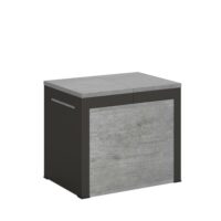 Banc extensible effet béton gris 55x40/305 cm-Béton-Gris-Itamoby