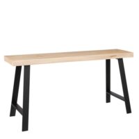 Banc marron clair fer h46xl31xl92cm--Marron-Mica Decorations
