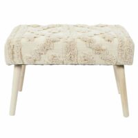 Banc scandinave beige motifs imitation fourrure--Beige-Altobuy