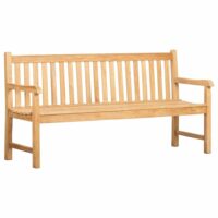 Banc teck 3 places-Teck-Marron-Concept Usine
