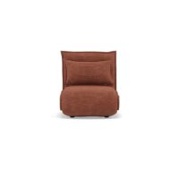 Banquette 1 place convertible clic clac en velours côtelé  terracotta-Velours-Rouge-Best Mobilier