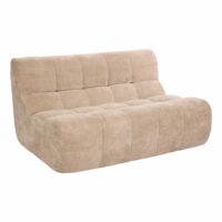 Banquette 2 places en chenille polyester beige 130 x 92--Beige-Home Maison