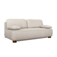 Banquette convertible 3 places velours côtelé greige-Velours-Beige-sweeek