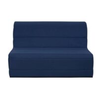 Banquette convertible bz 2 places pearl marine--Bleu-Relaxima