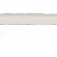 Banquette en tissu beige avec pieds en fer noir-Tissu-Beige-GINER Y COLOMER