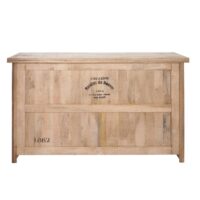 Bar en bois clair 3 tiroirs 2 tablettes-Bois-Marron-Hellin