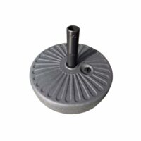Base ronde pour parasol en polyéthylène noir--Noir-Mobili Rebecca