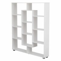Bibliothèque 11 étagères multiformes blanche--Blanc-Happy Garden