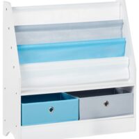 Bibliothèque 3 étagères 74 cm blanc--Blanc-Beliani
