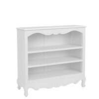 Bibliothèque basse en bois blanc L 110 cm-Bois-Blanc-MOYCOR