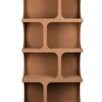 Bibliothèque design en bois terracotta-Bois-Rouge-Dutchbone