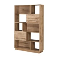 Bibliothèque effet bois-Bois-Marron-vente-unique.com
