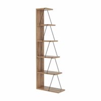 Bibliothèque effet bois noir-Bois-Noir-vente-unique.com