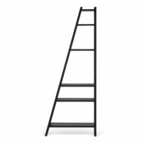 Bibliothèque effet bois noir laqué-Bois-Noir-TEMAHOME
