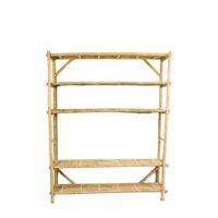 Bibliothèque étagère à poser en bambou naturel--Marron-Decoclico