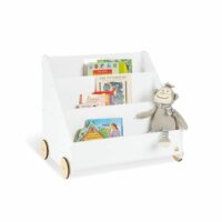 Bibliotheque pour enfant a roulettes Lasse--Bleu-Pinolino