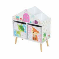 Bibliothèque pour enfants avec 2 tiroirs et 4 compartiments--Blanc-Giantex