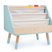 Bibliothèque/tableau à dessin 2 en 1 en bois-Bois-Bleu-Hape
