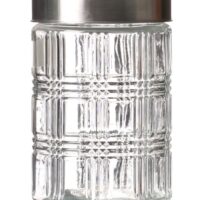 Bocal cuisine hermétique en verre avec couvercle inox 1200ml-Verre-Transparent-Wadiga