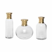 Bocaux en verre transparent (lot de 3)-Verre-Transparent-Chehoma
